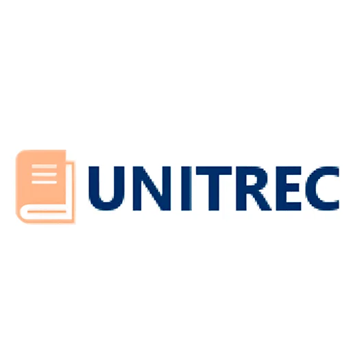 Logotipo de la Biblioteca UNITREC, destacando su compromiso con la promoción de la investigación académica y el aprendizaje continuo, vinculado al aniversario 50 años ALAMOC.